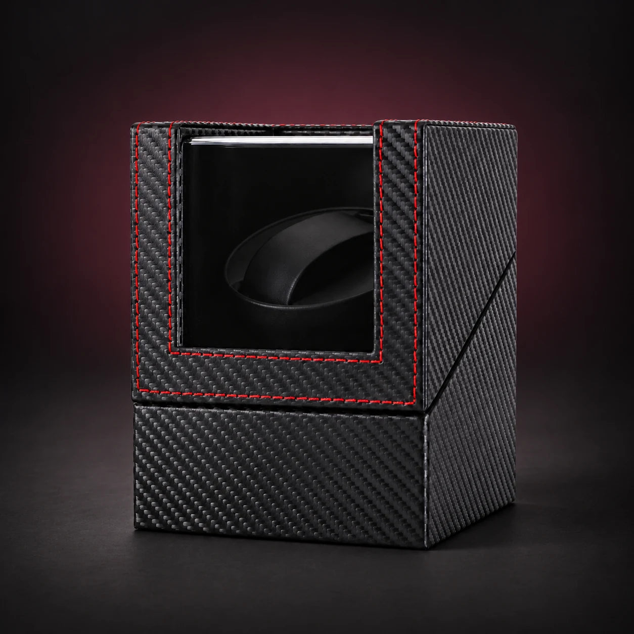 Solo — Single Watch Winder — Black carbon-look / US plug