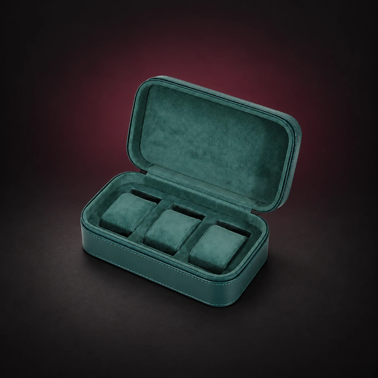 Voyage — Three-Watch Travel Case — Green
